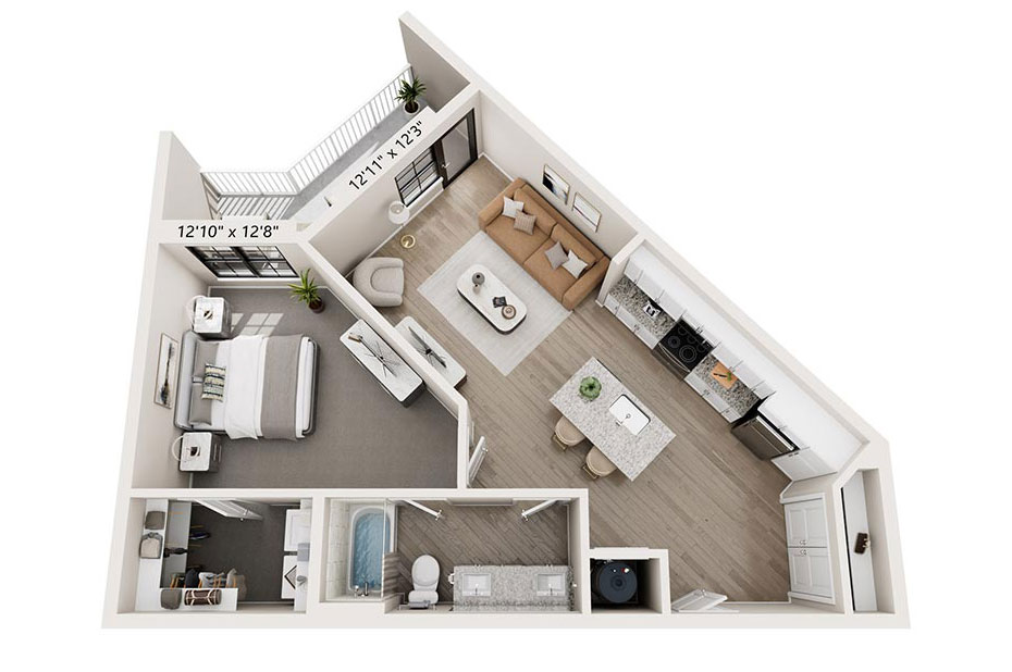 Mission Flats floor plan A2