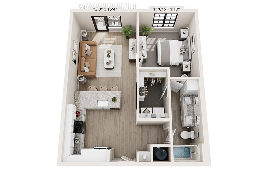Mission Flats floor plan A3