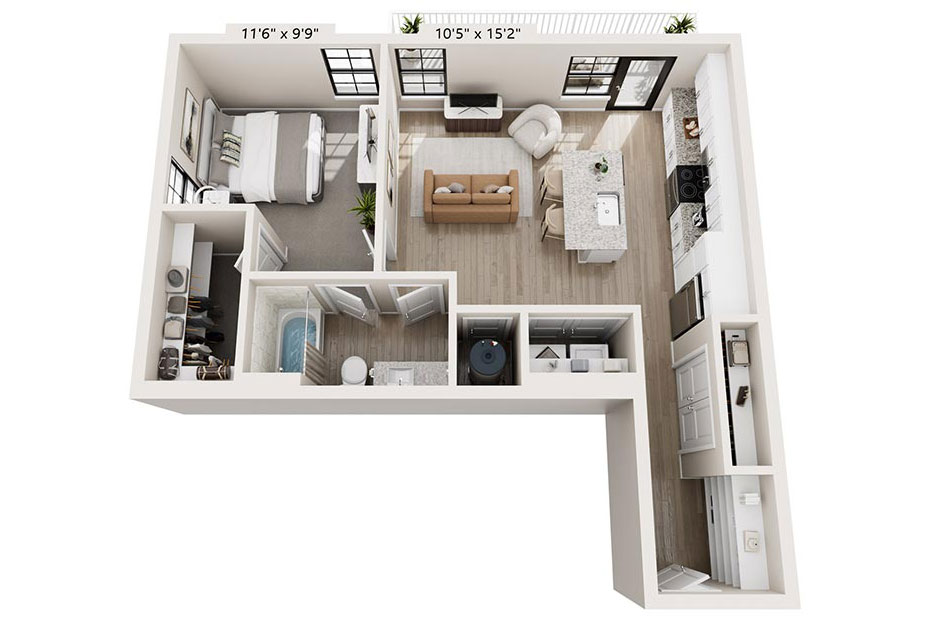Mission Flats floor plan A4