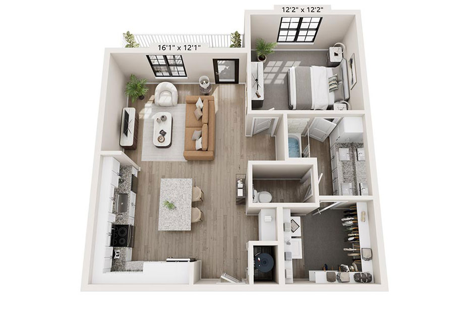 Mission Flats floor plan A6