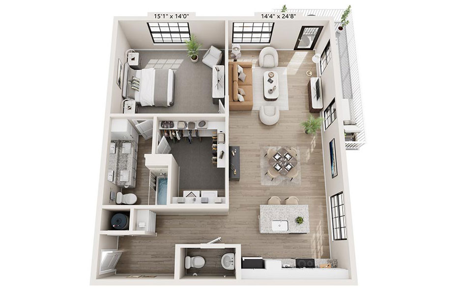 Mission Flats floor plan A7a