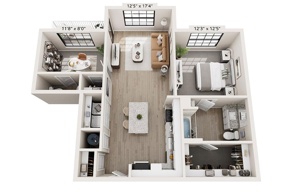 Mission Flats floor plan B2-ADA