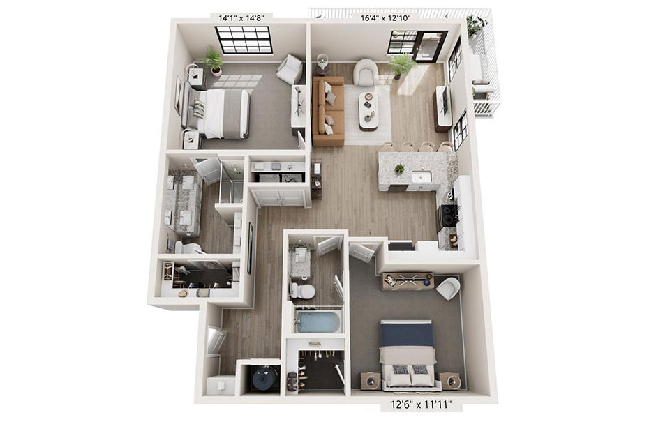 Mission Flats floor plan C2