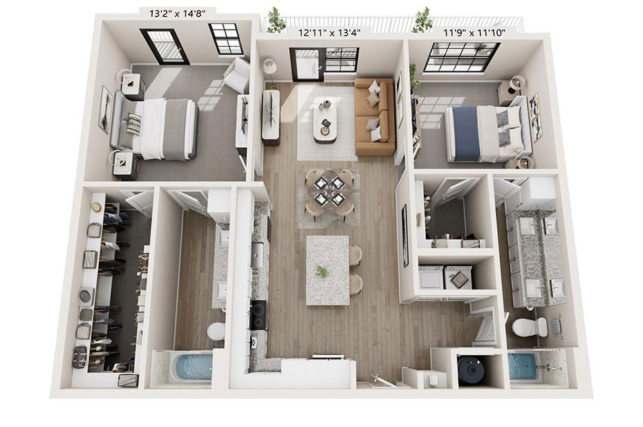 Mission Flats floor plan C3