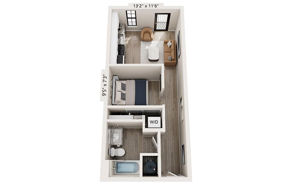 Mission Flats floor plan S1