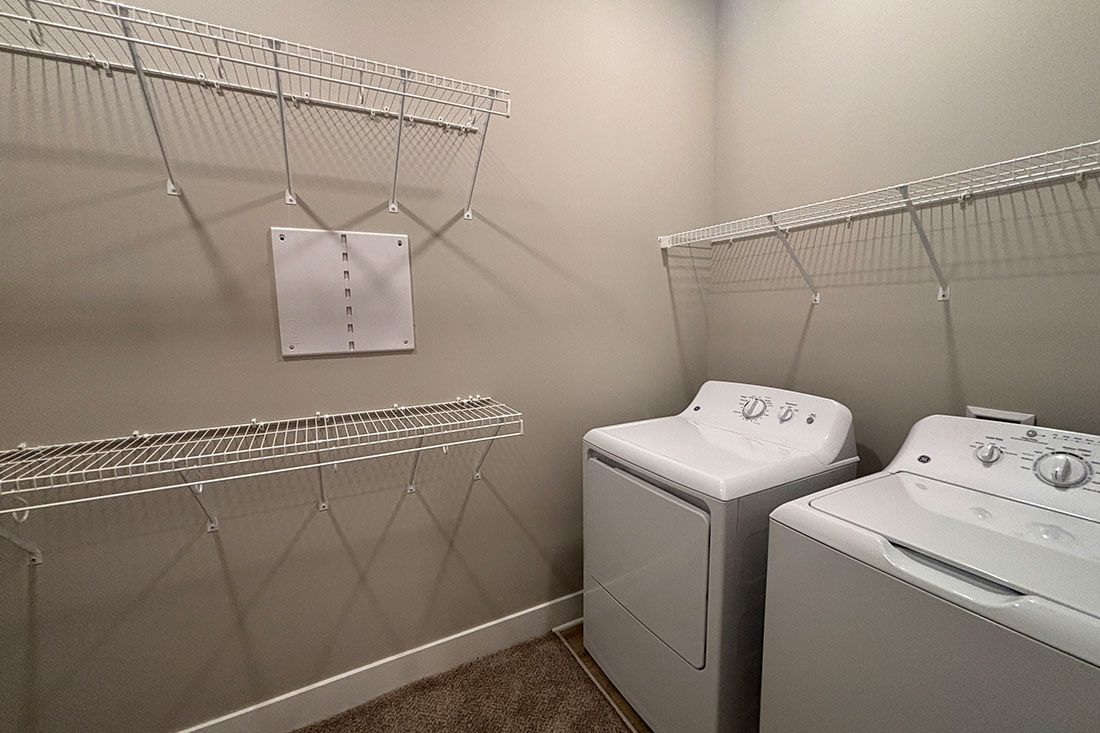 Laundry room at Mission Flats Apartments in Mission, Kansas