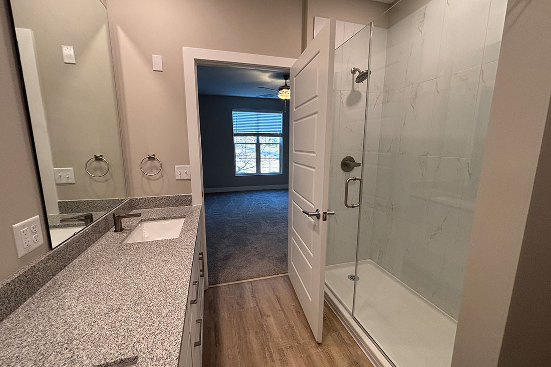 Bathroom at Mission Flats Apartments in Mission, Kansas